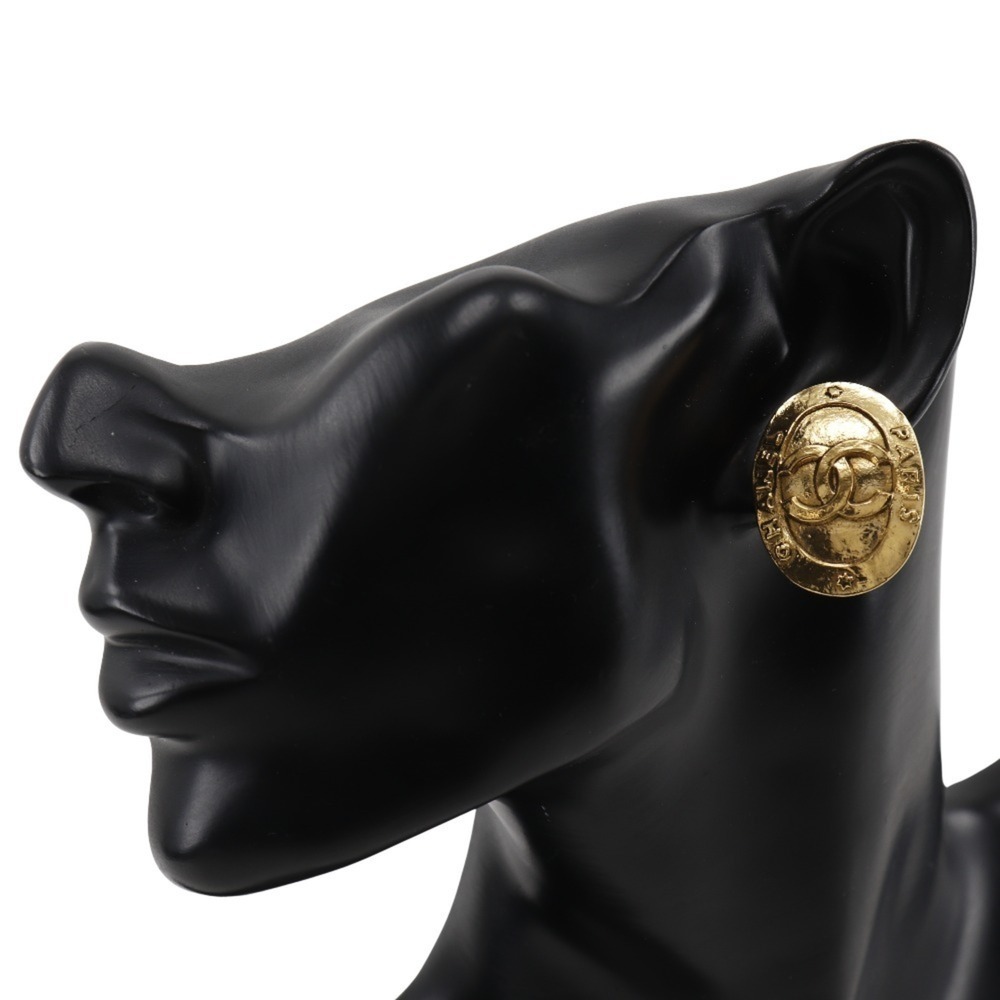 CHANEL Gold Logo Earrings - Picture 2 of 7